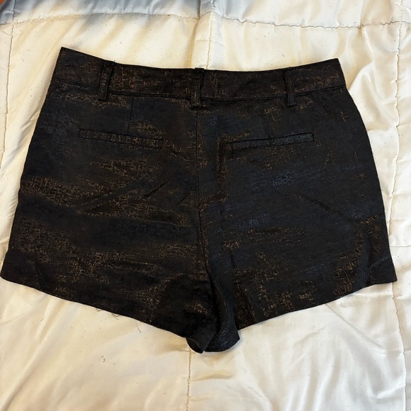 Sans Souci Black Metallic Textured Women Shorts - Picture 5 of 9